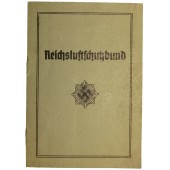 Membership card in RLB Reichsluftschutzbund Landesgruppe Sachsen
